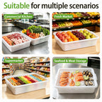6-Pack Commercial Meat Tubs with Lids