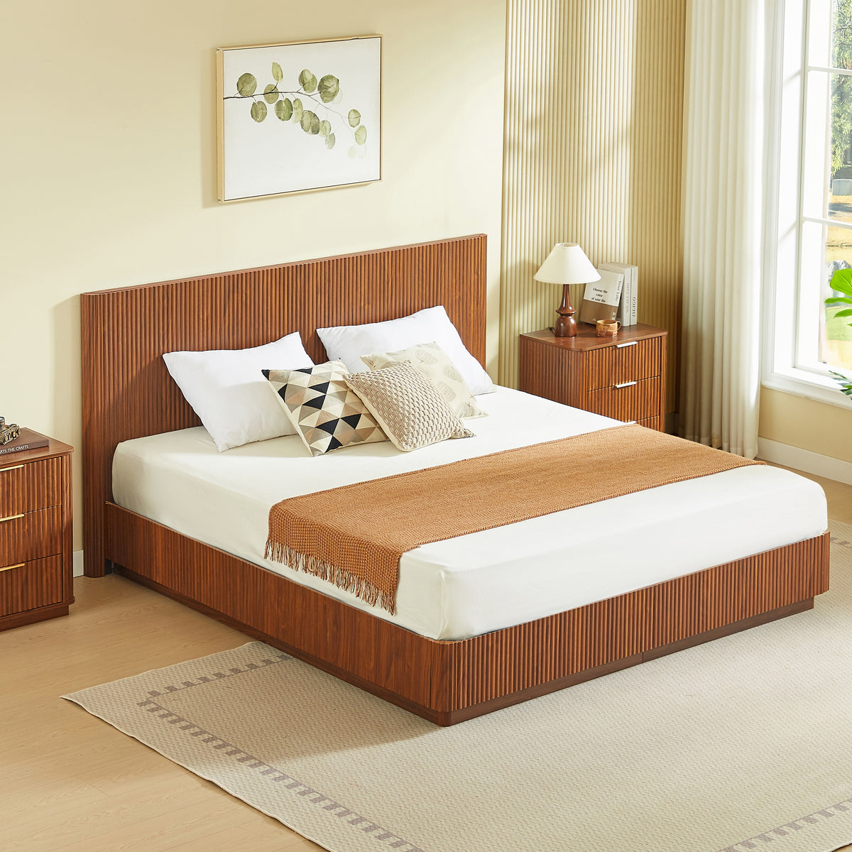King Size Bed Frame With LED Lights