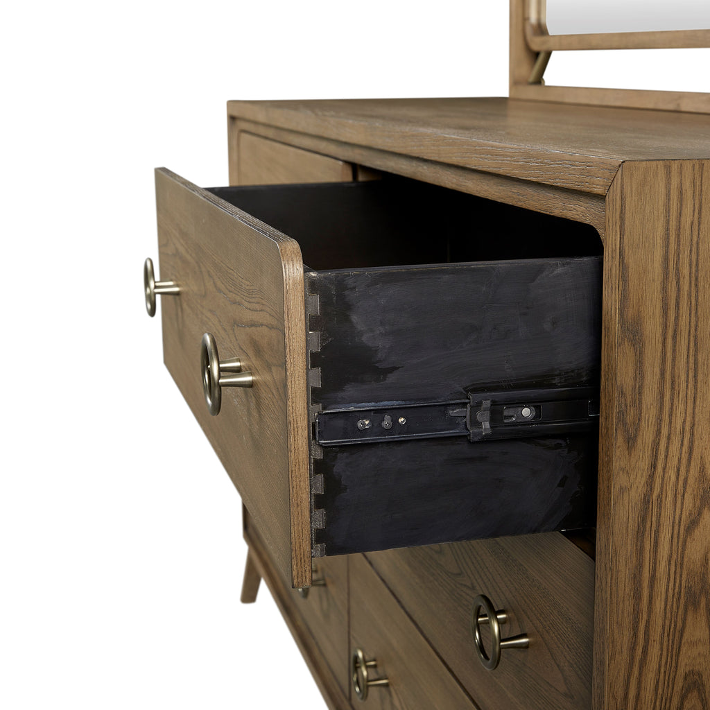 6 Drawer Dresser in Latte Finish