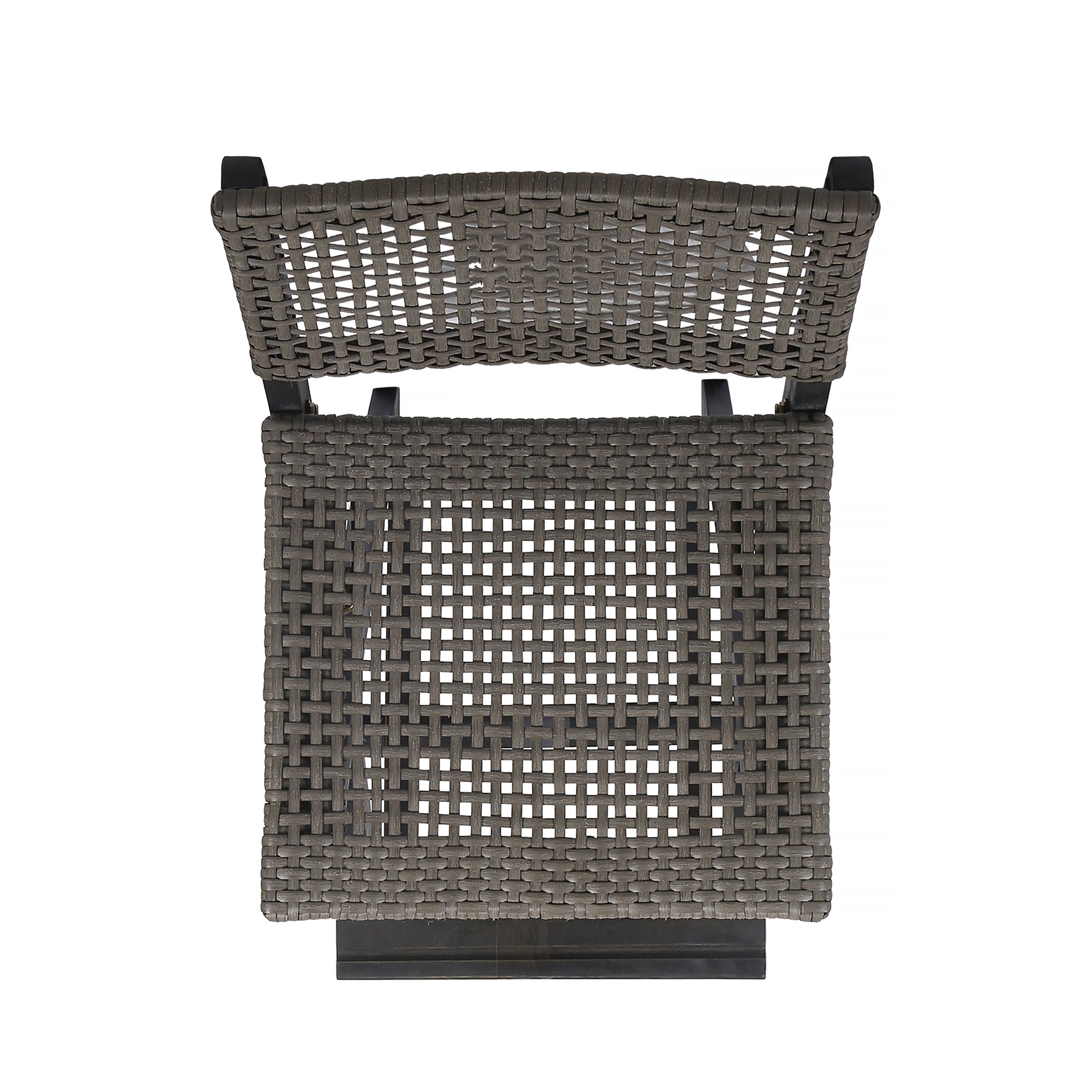 41.75" Outdoor Folding Acacia Wood Barstools