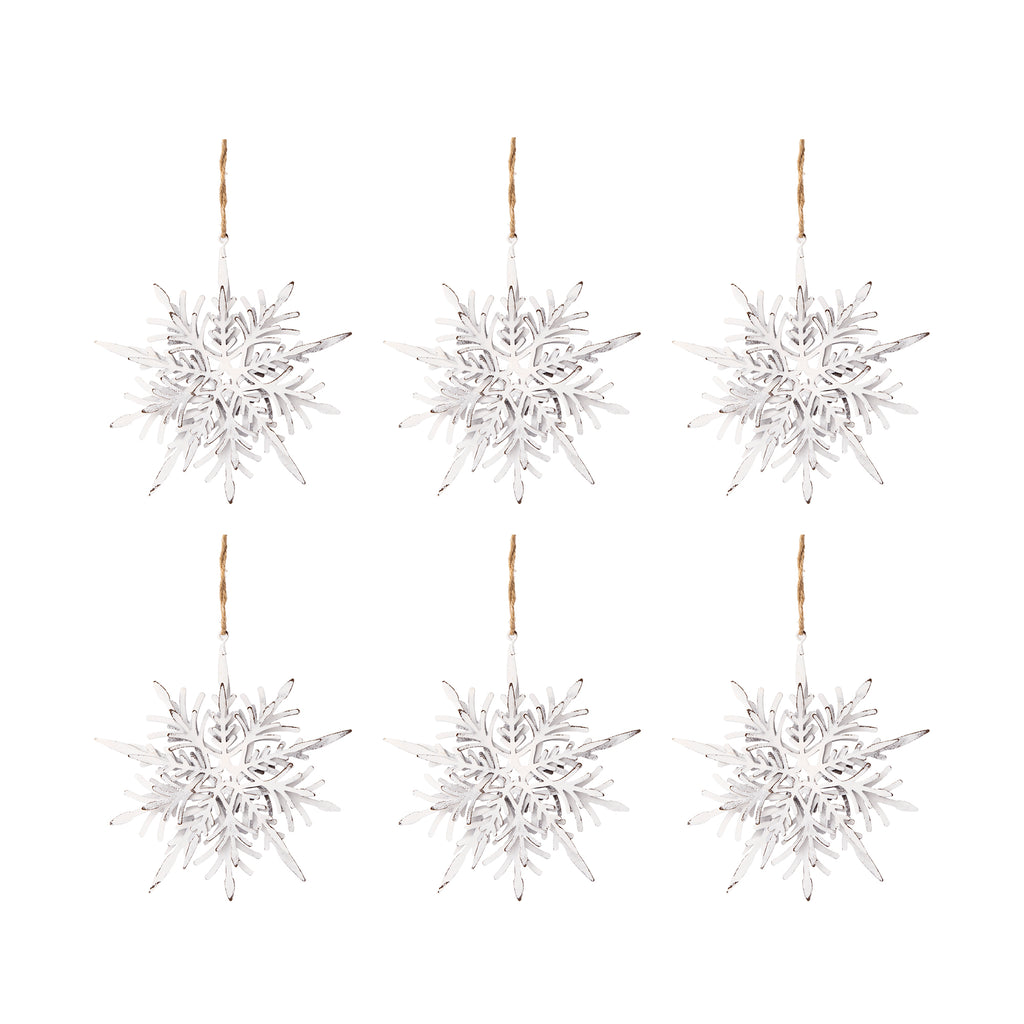 Iron Snowflake Hanger - Set of 6 Decorative Ornaments