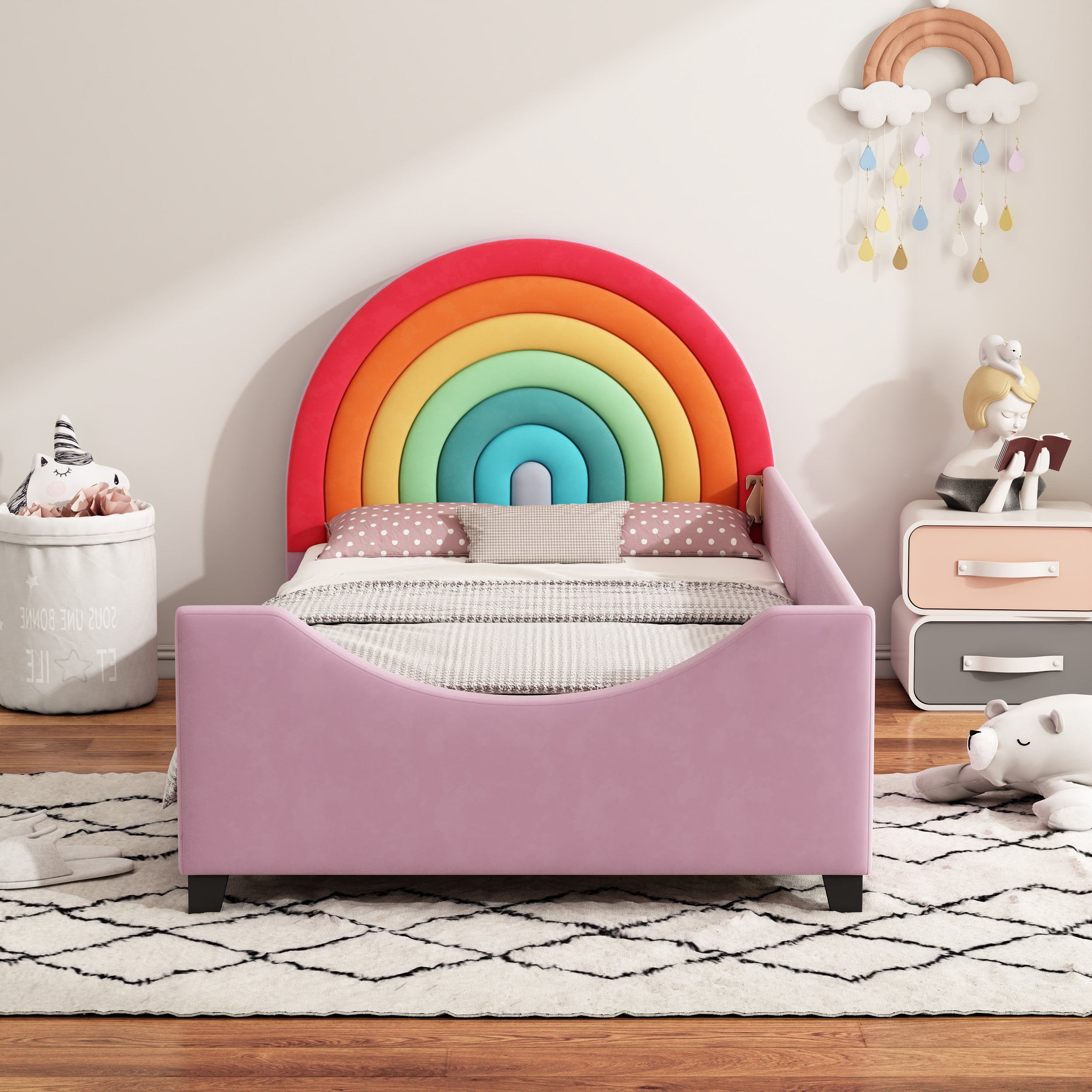Rainbow Upholstered Twin Daybed