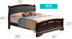Elegant King Bed in Warm Cappuccino