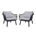 Huron Outdoor PP Club Chair Set of 2