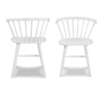 Edo White Wood 5-Piece Dining Set