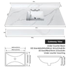 49-Inch Quartz Bathroom Vanity Top with Undermount Sink