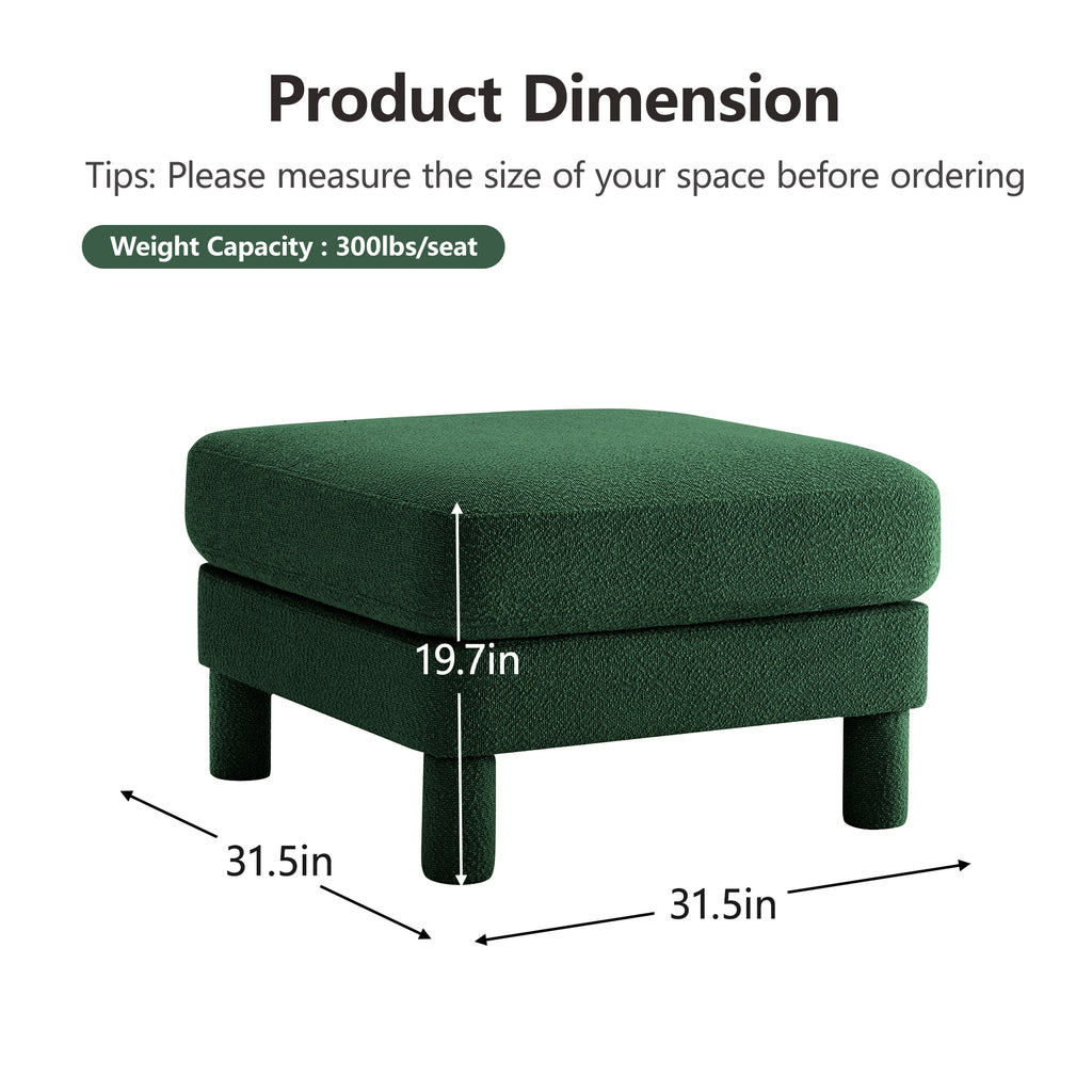 Ottoman Polyester-Green