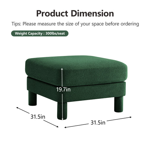 Ottoman Polyester-Green