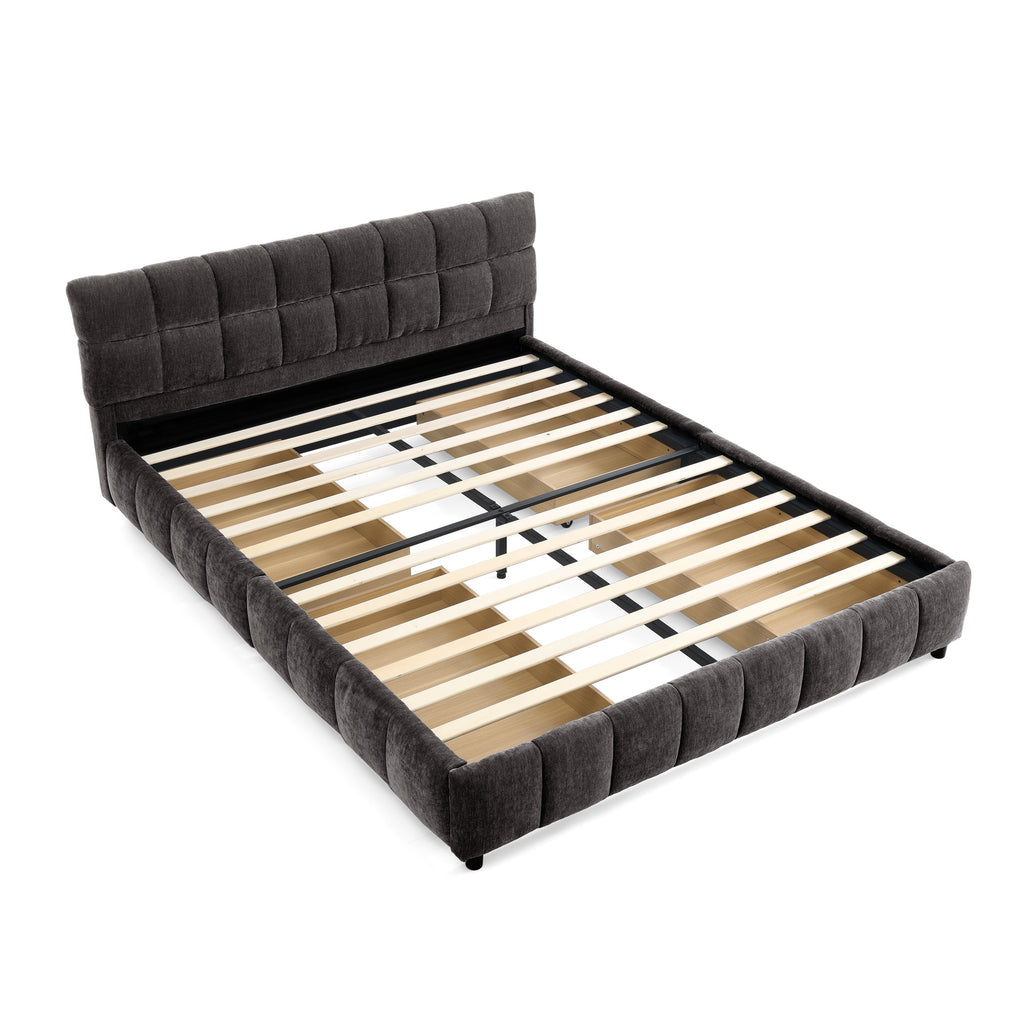 Queen Size Upholstered Bed with Storage