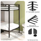 Adam Sturdy Twin Over Twin Bunk Bed Metal