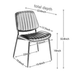 A&A Furniture Mid Century Modern Dining Chairs Set of 2