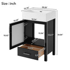 20-Inch Bathroom Vanity With Ceramic Sink
