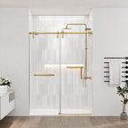 60 Inches x 76 Inches Frameless Single Sliding Shower Door