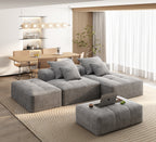 Modern Oversized Modular Sectional Sofa with Ottoman