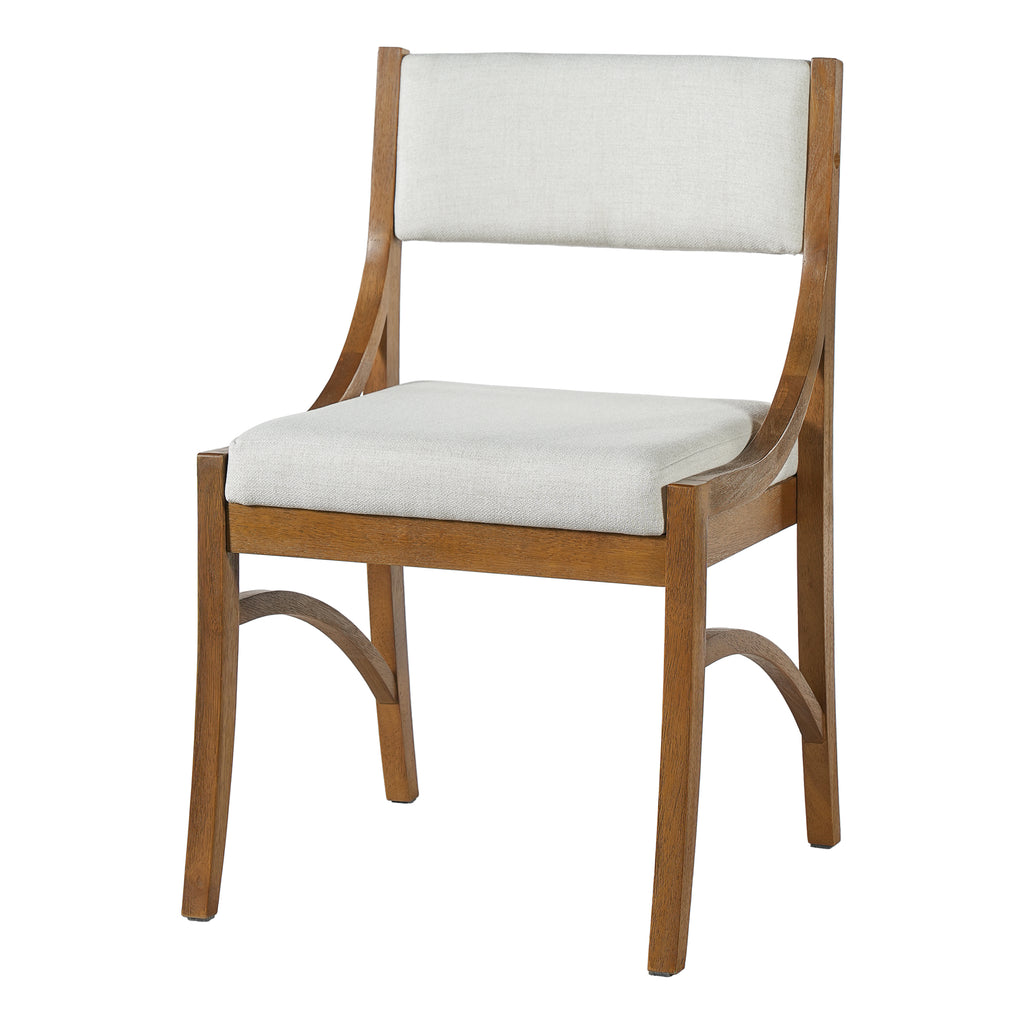 Fabric Upholstered Dining Chairs, Modern Kitchen Chairs with Curved Back