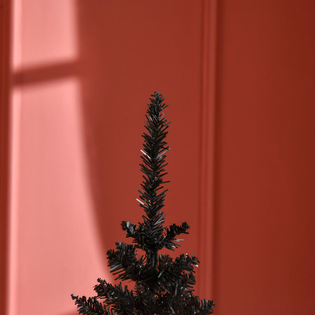 Slim Xmas Tree with Plastic Stand, 5' Artificial Pencil Christmas Tree