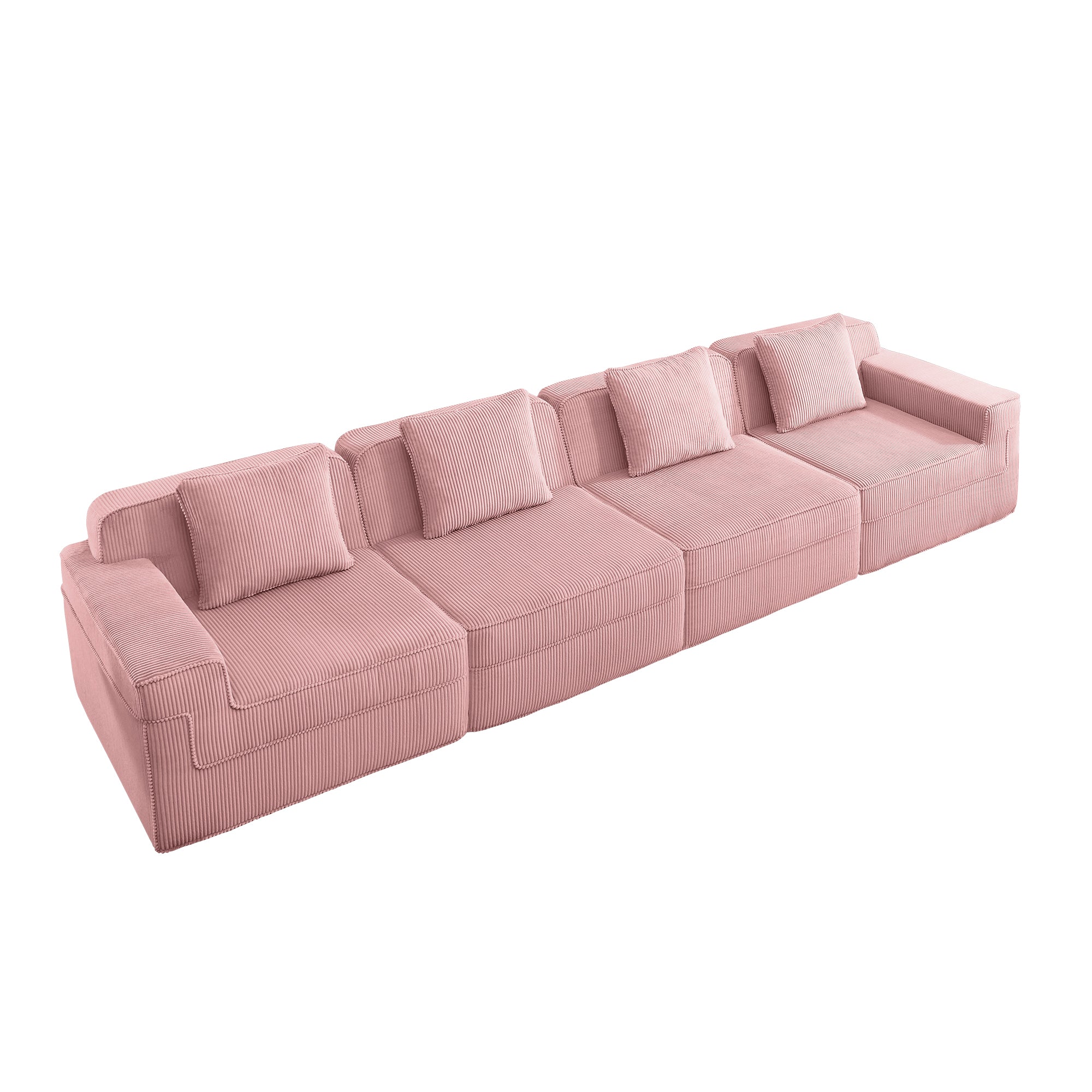 Modular 4 Seat Boneless Cloud Sectional Sofa