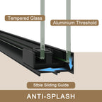Tempered Glass Double Sliding Shower Door