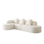 111.8-Inch L-Shaped Curved Modular Sofa