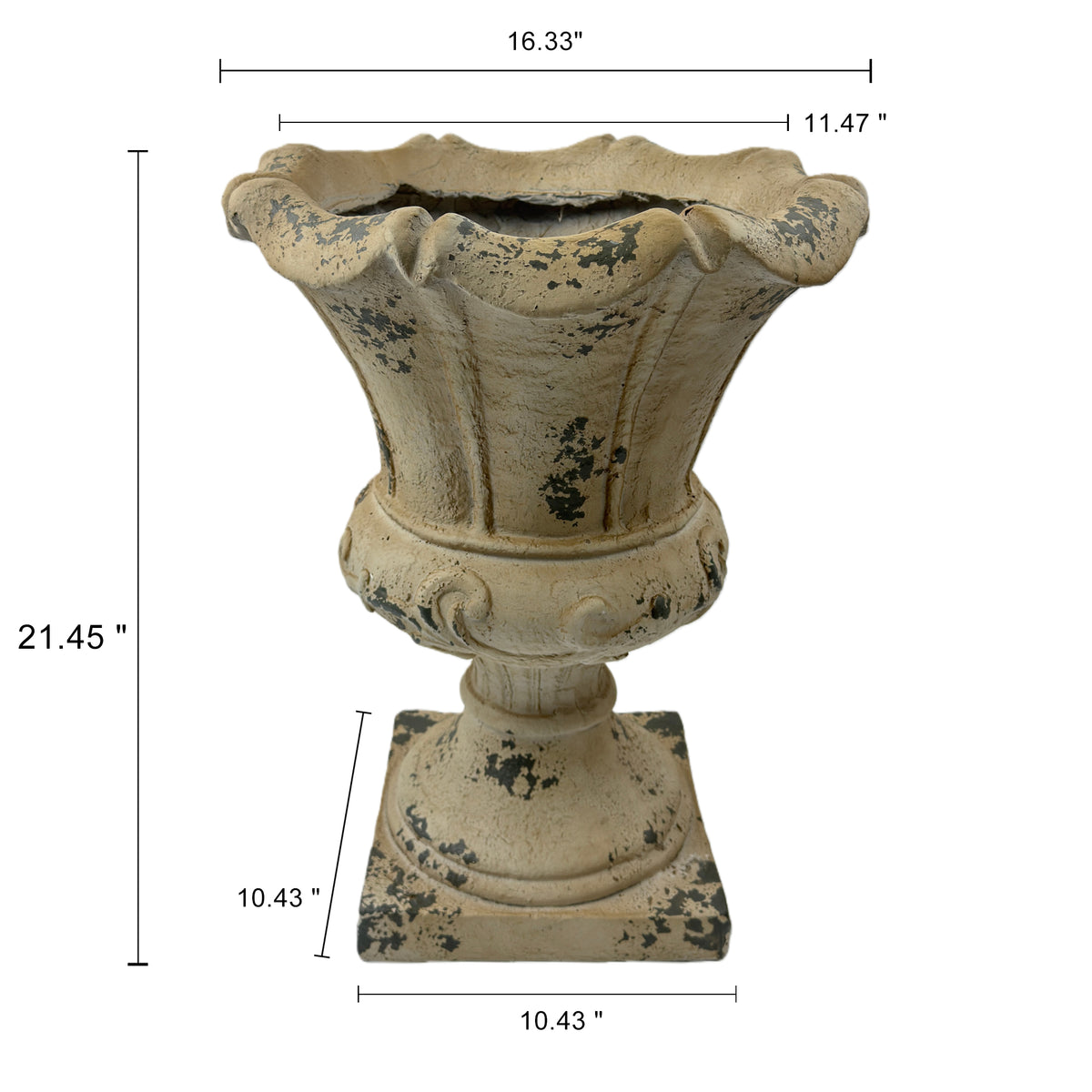 Antique White MGO Garden Planter