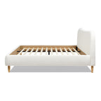 Roman Curved Headboard Upholstered Platform Bed, King