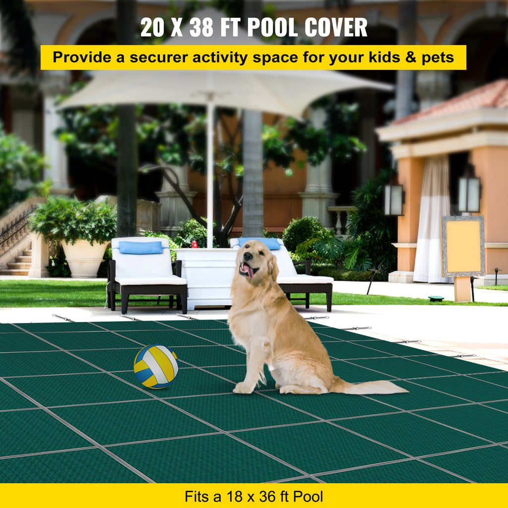Inground Pool Safety Cover - 20 ft x 38 ft Rectangular