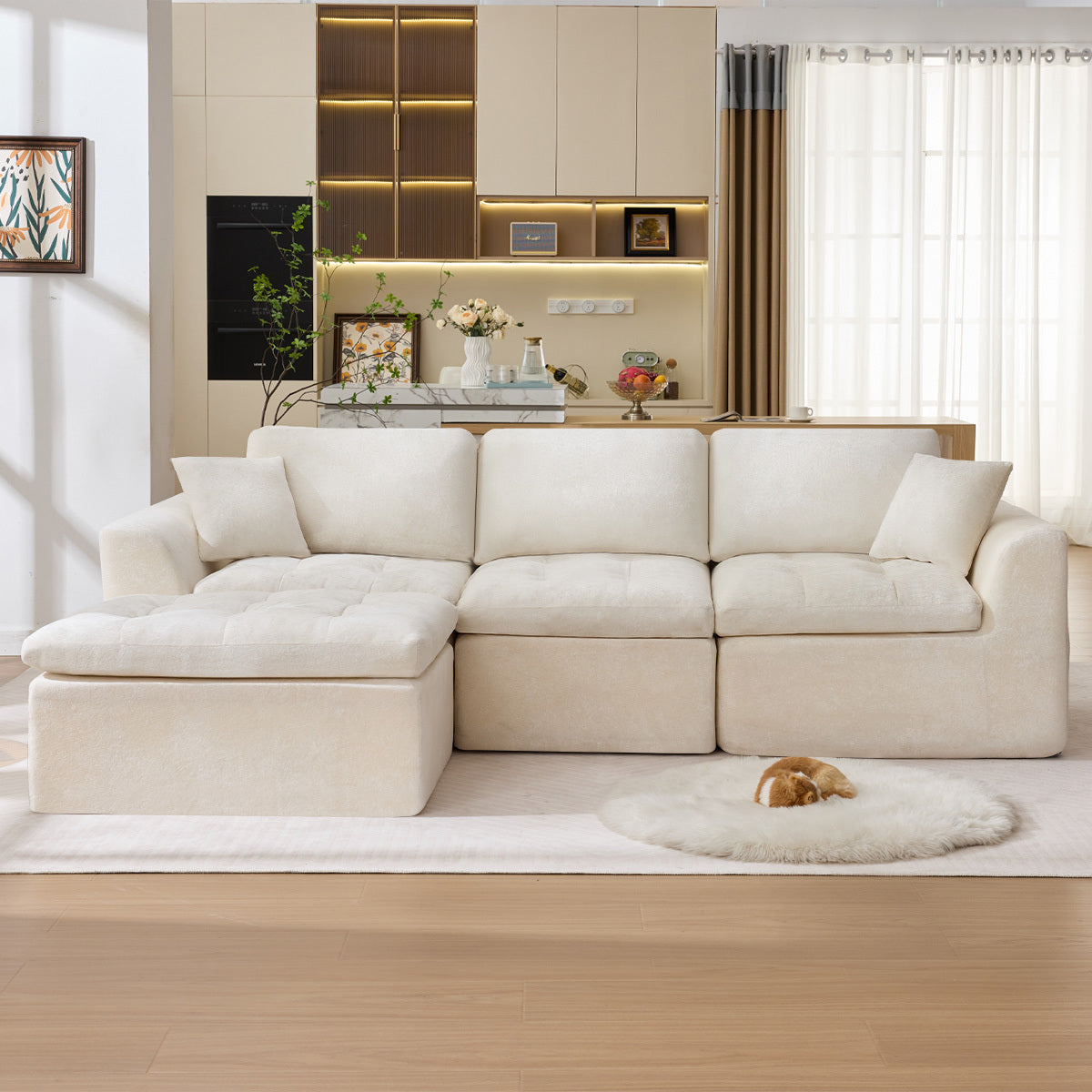 110'' Cloud Sectional Couch for Living Room