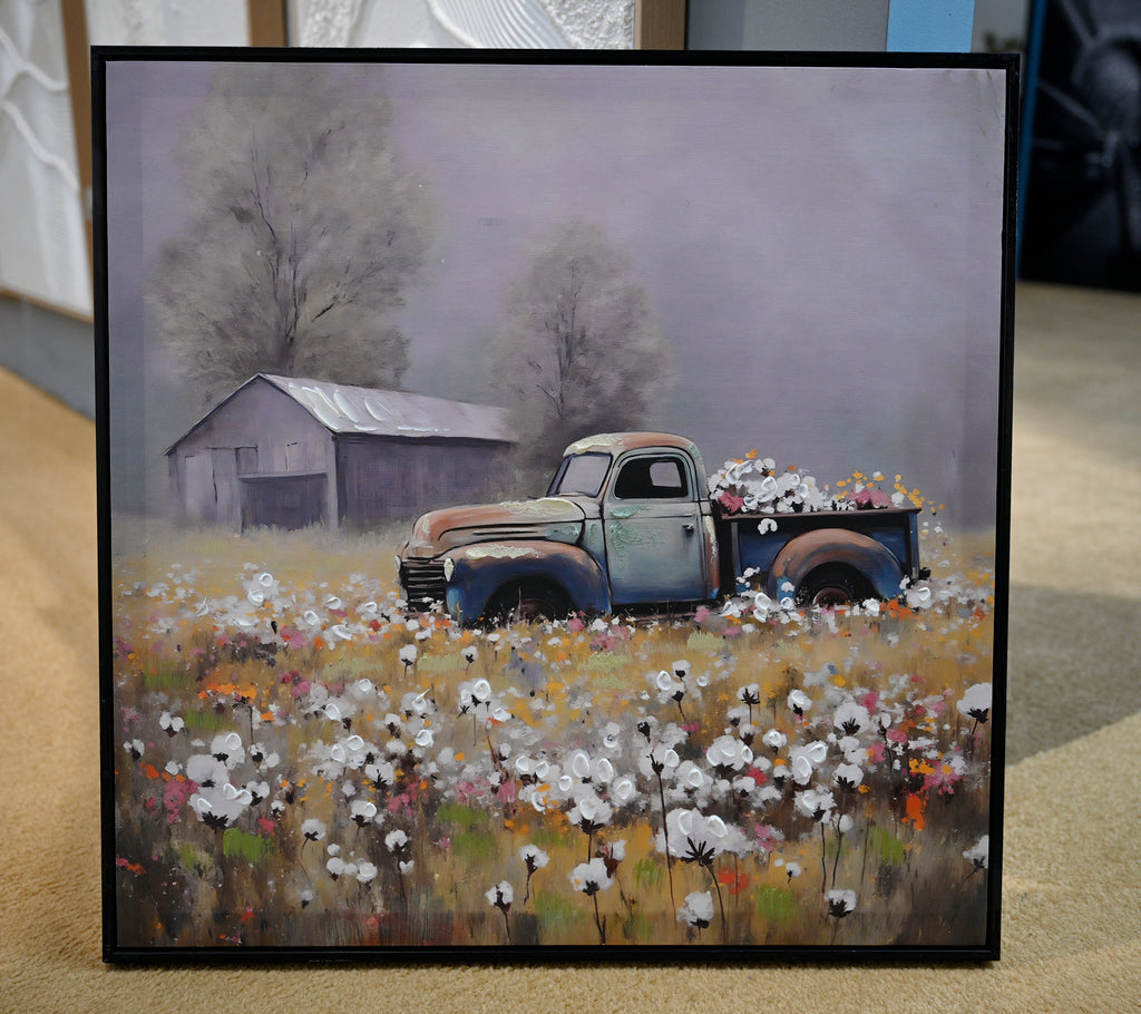 Farmhouse Old Truck Canvas Wall Art
