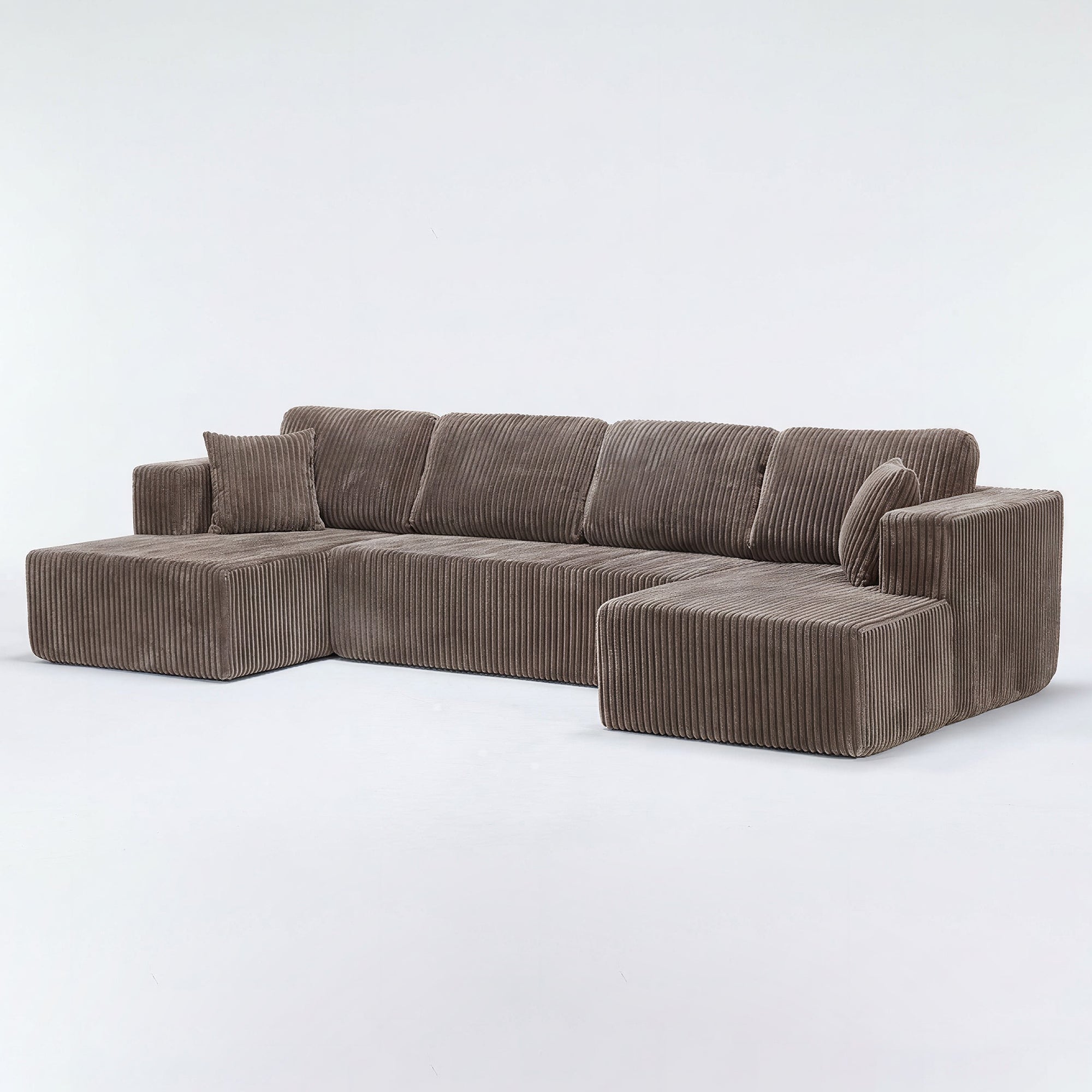 U Shape Modular Sectional Sofa - Khaki
