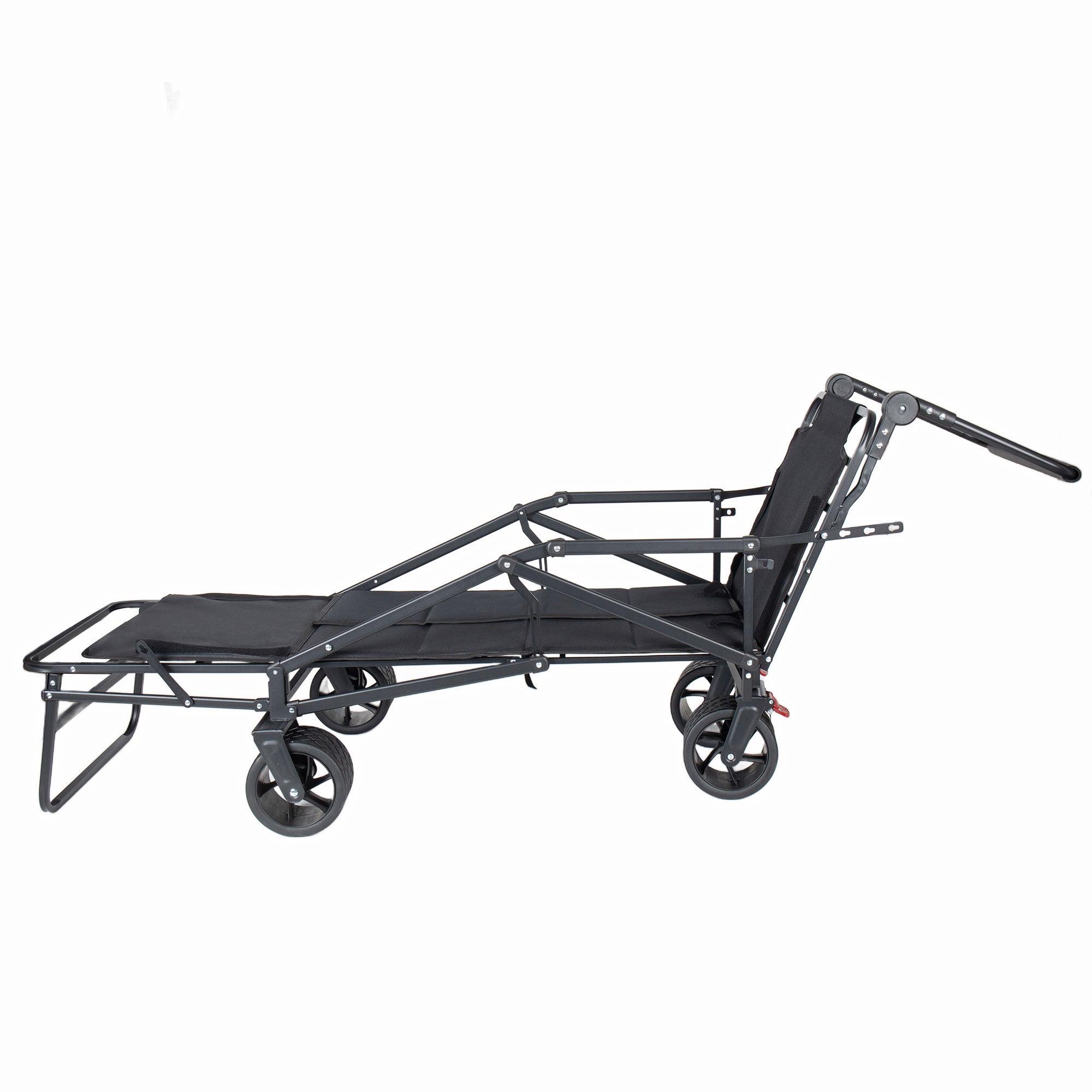 2-in-1 Multifunctional Folding Wagon Carts, Convertible Beach Chair
