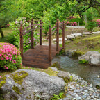 Outsunny 7.5' Fir Wood Garden Bridge Arc Walkway