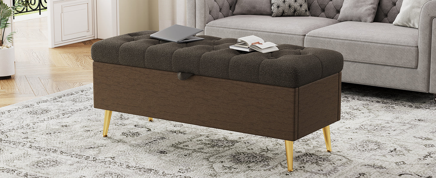Modern Storage Ottoman Bench