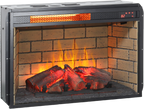26 Inch Infrared Quartz Heater Fireplace Insert - Woodlog Version