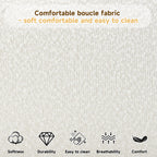 Cream Style Fabric Upholstered King Bed