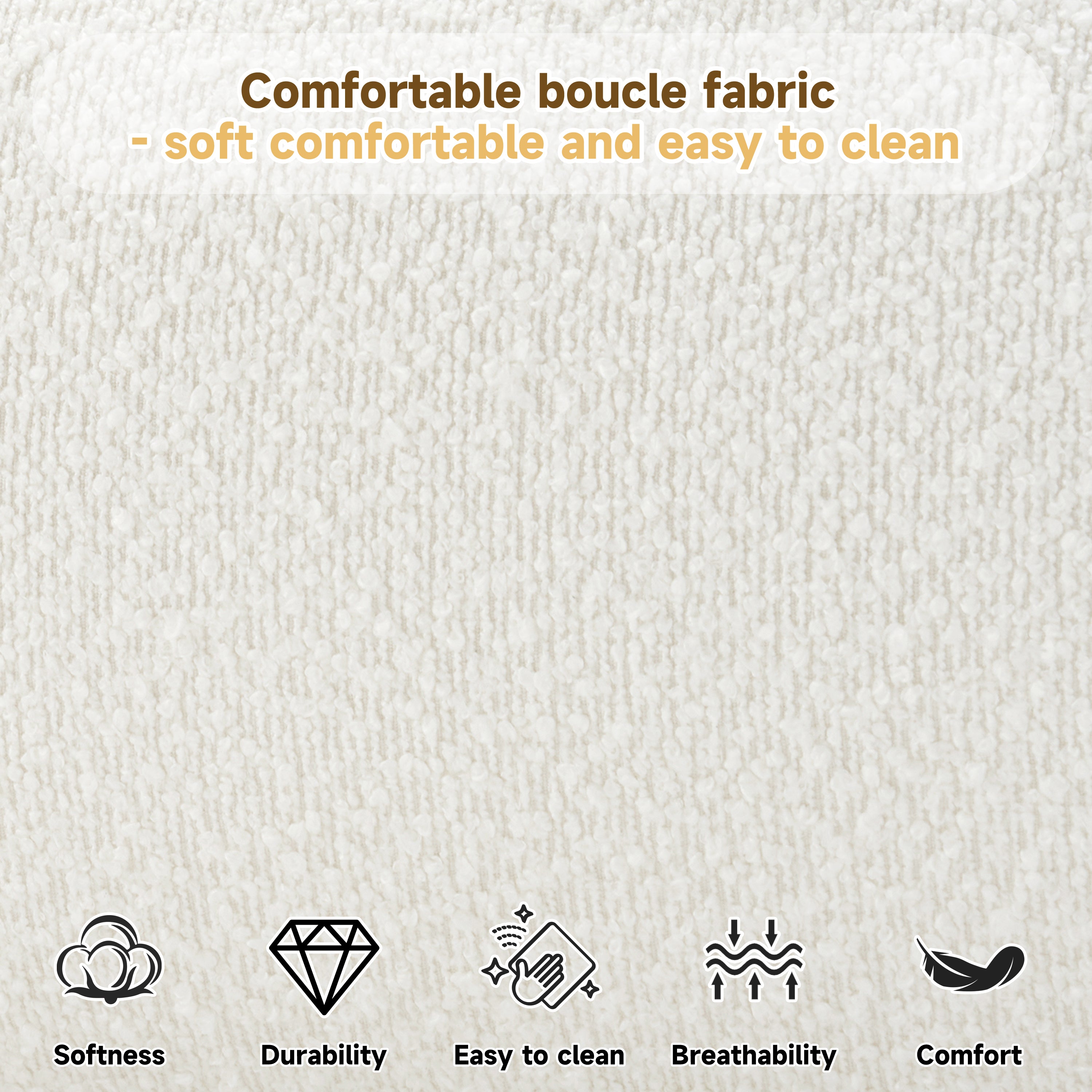 Cream Style Fabric Upholstered King Bed