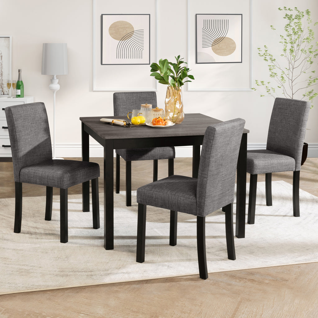 5-Piece Dining Table Set with 4 Chairs