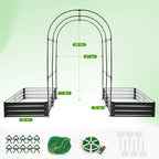 Raised Garden Bed with Arch Trellis - 2 Pack