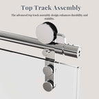 Frameless Single Sliding Shower Door with Towel Rail