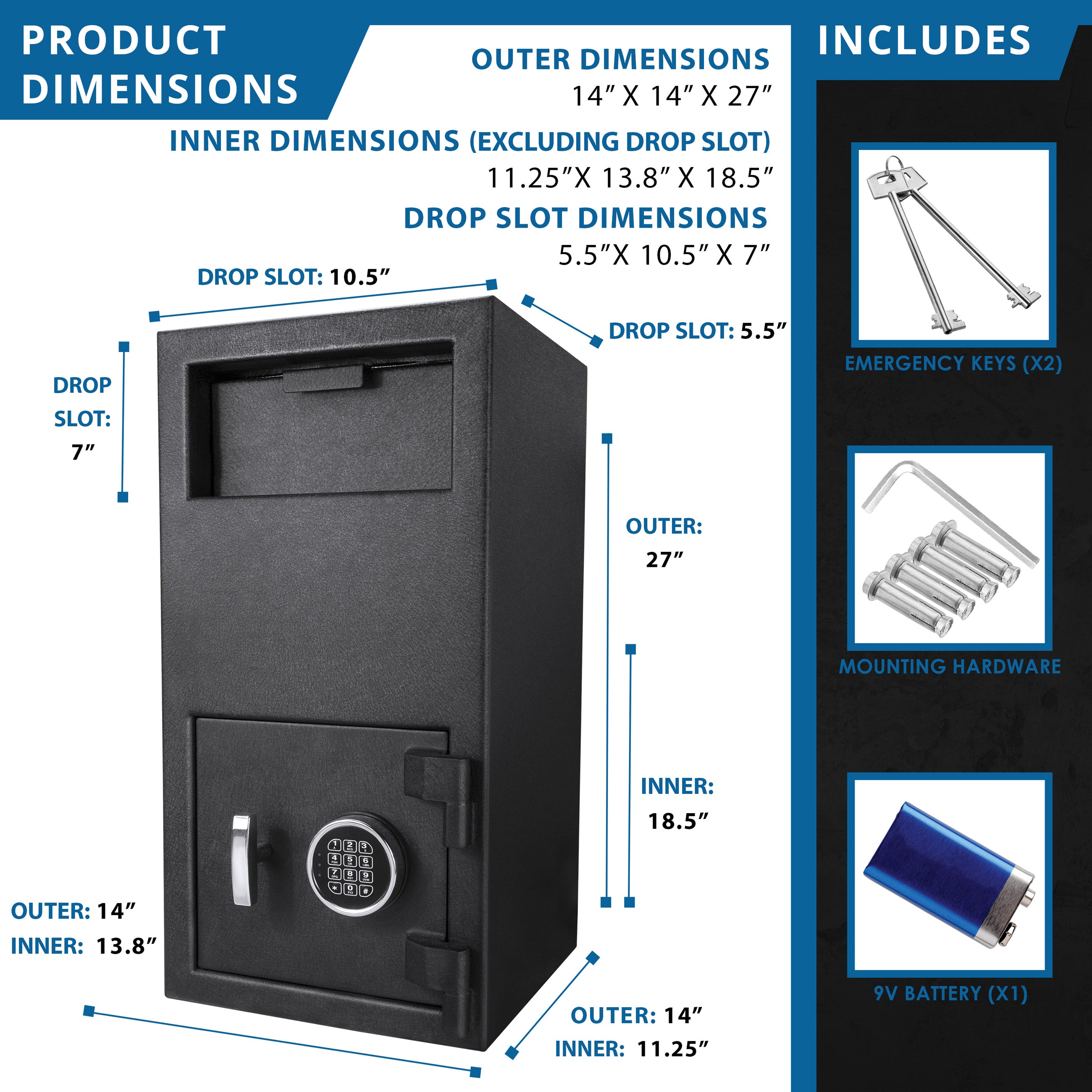 72 Cu Ft Keypad Depository Safe
