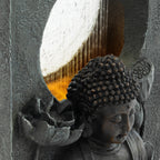 28" H Outdoor Buddha Waterfall Fountain