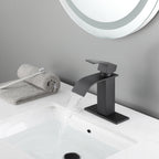 Waterfall Spout Bathroom Sink Single Handle Faucet