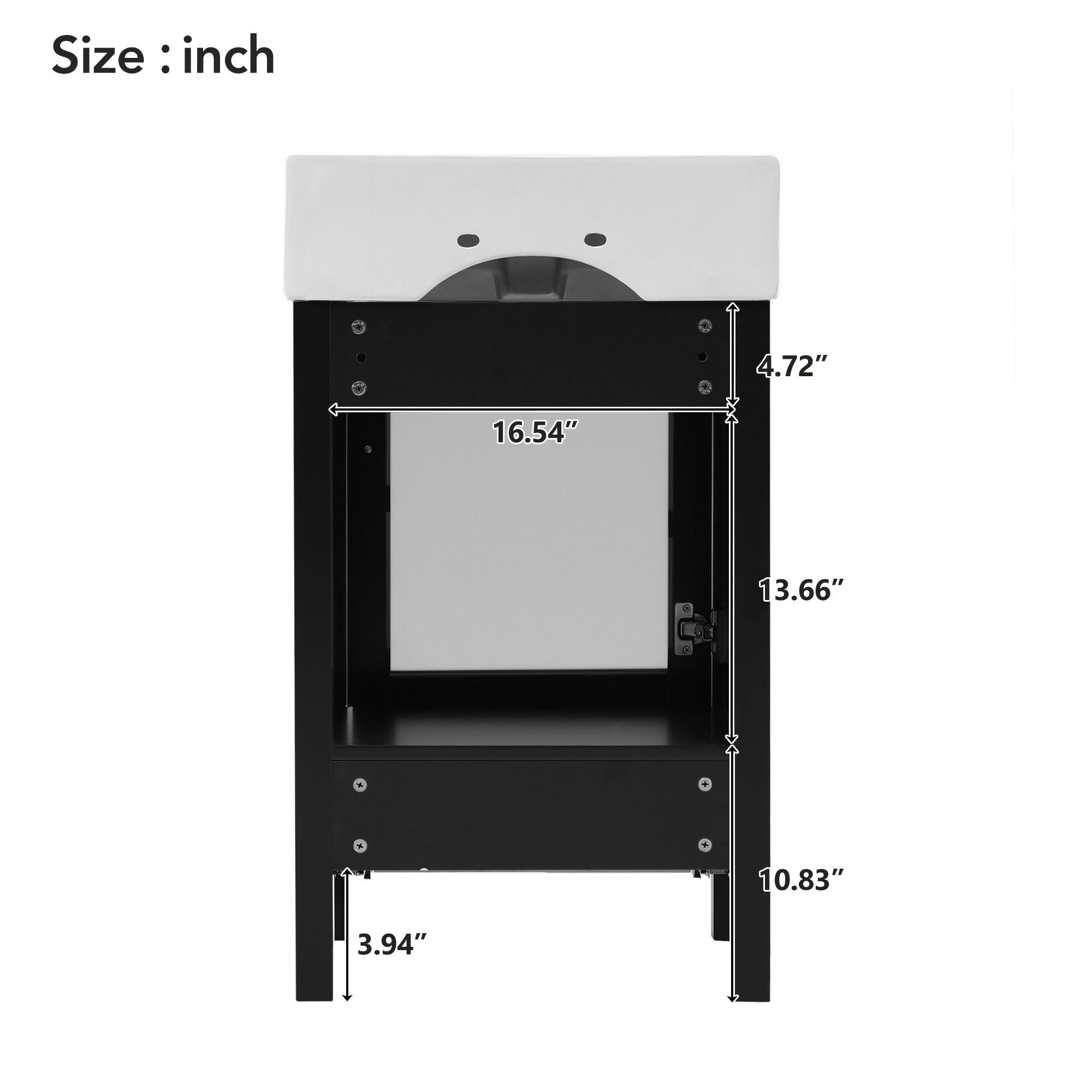20-Inch Bathroom Vanity With Ceramic Sink