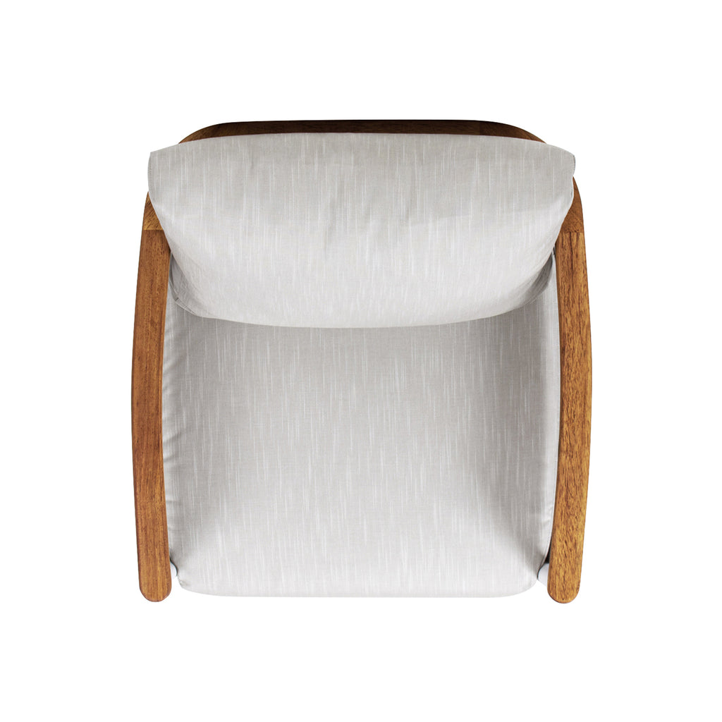 Rhodes 29" Upholstered Teak & Aluminum Patio Arm Chair