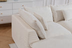 129.8" Width Cloud Couch Oversized Modular Sectional Sofa