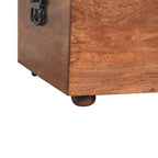 Solid Wood Buffalo Hide Honey Storage Box