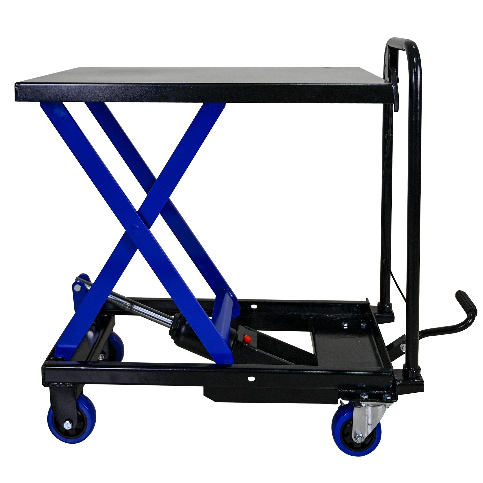 Hydraulic Lift Trolley, 500 LBS Capacity, BLACK+BLUE