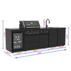 Deluxe Stainless Steel Propane Gas Outdoor Kitchen Barbecue Grill