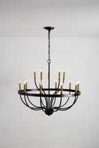 18-Light Chandelier Industrial Iron Candle Chandelier