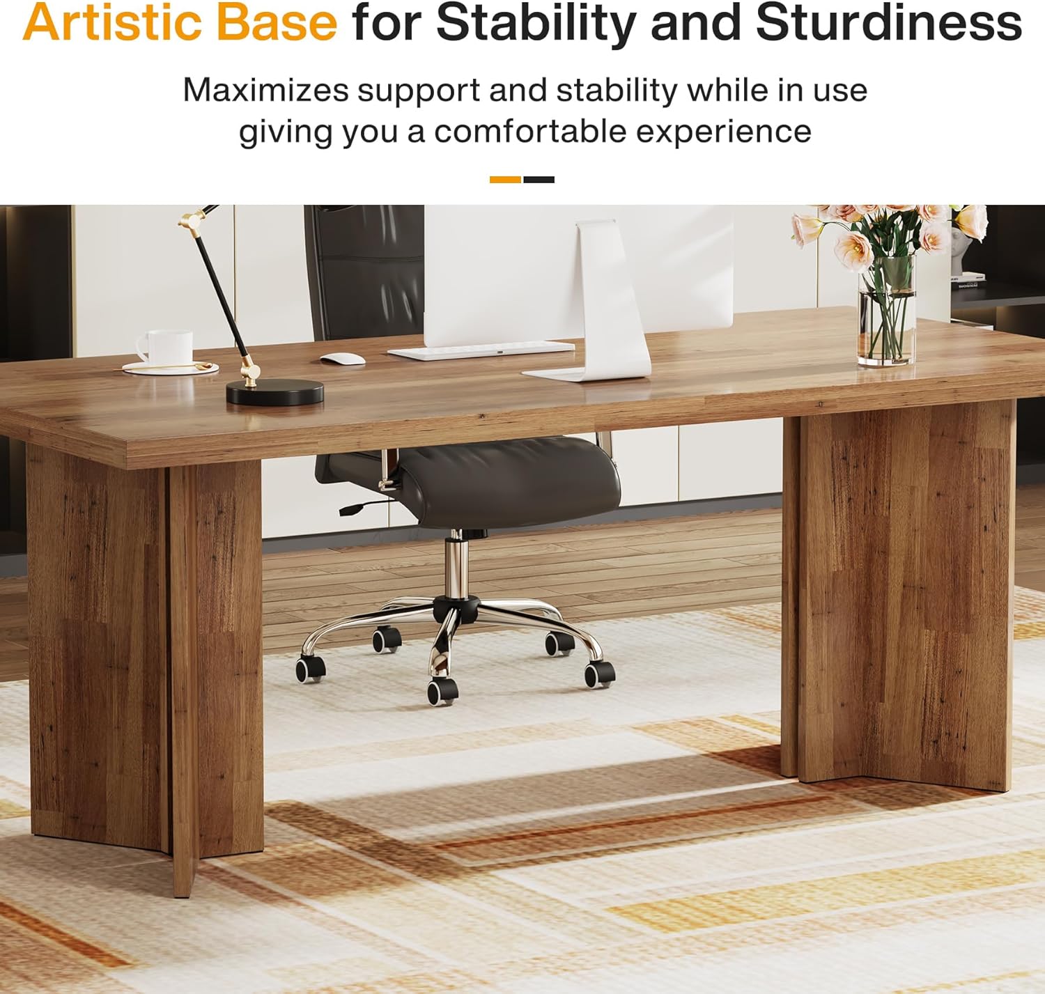 63" Farmhouse Executive Desk