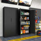 70-Inch 2-Door File Cabinet with Lock, 4 Adjustable Shelves